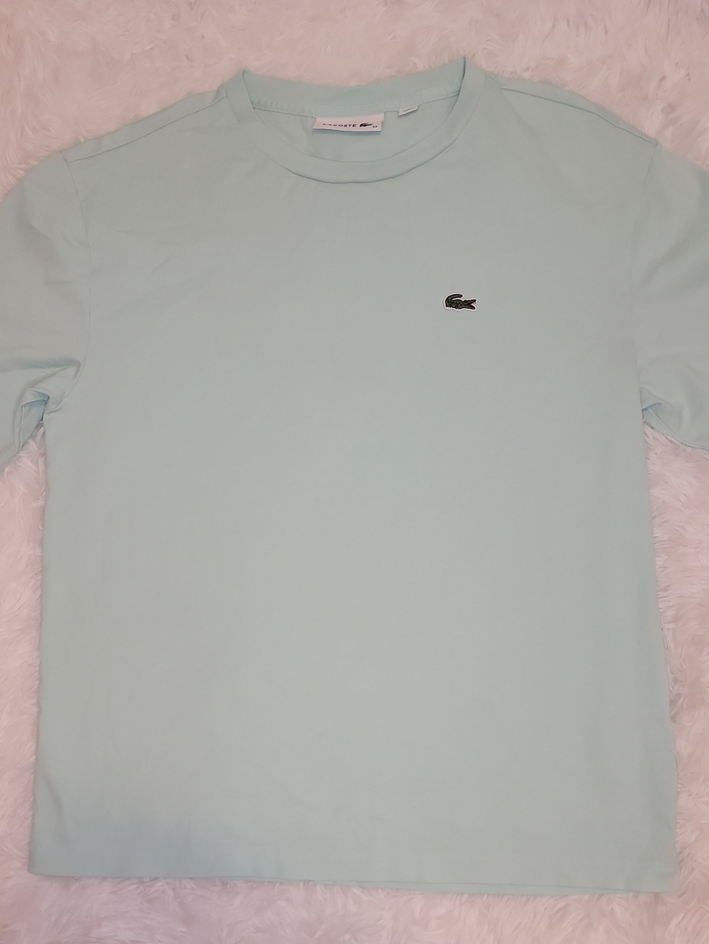 Lacoste Mint Green Crew Neck Short Sleeve Tee. Sz S/34